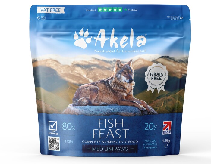 Akela 80:20 Fish Feast Complete Working Dog Food