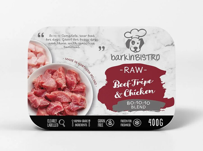 Barkin Bistro Beef Tripe and Chicken Raw