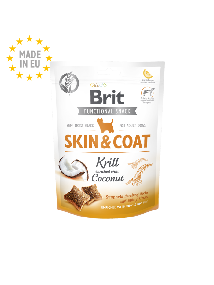 Brit Care Dog Functional Snack Skin&Coat Krill