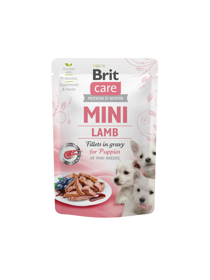 Brit Care Mini Lamb fillets in gravy for puppies