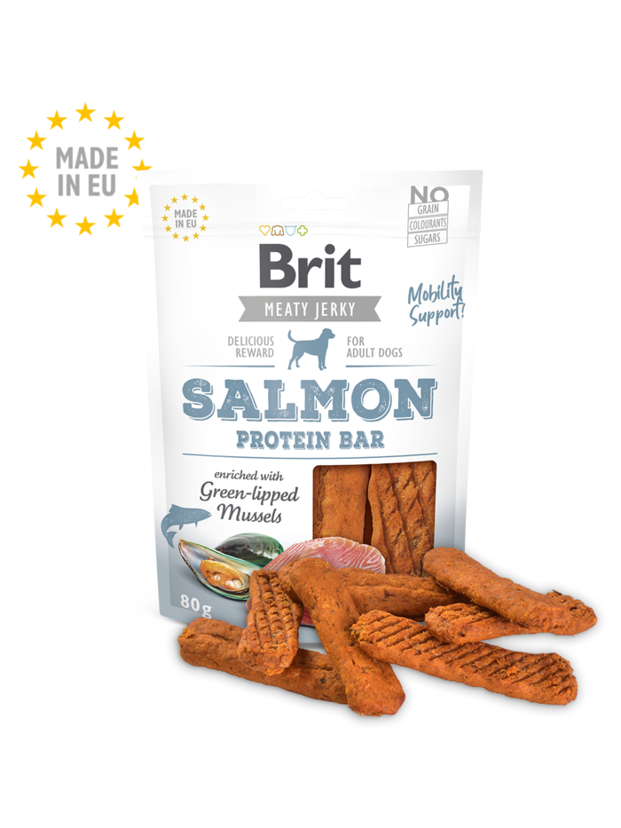 Brit Meat Jerky Snack–Salmon Protein bar