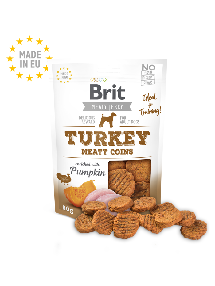 Brit Meat Jerky Snack – Turkey Meaty coins