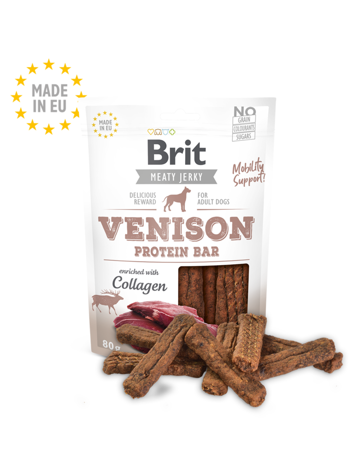 Brit Meat Jerky Snack–Venison Protein bar