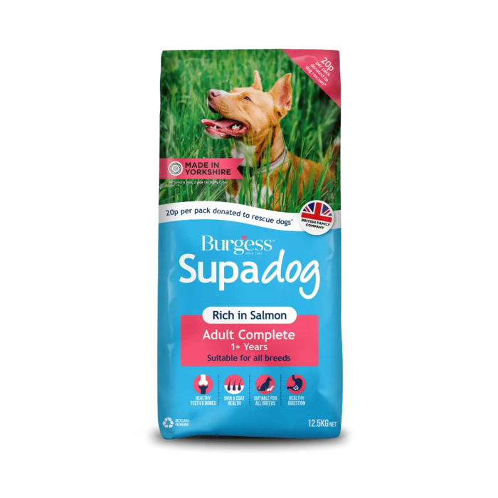 Burgess Supadog Adult Dog Food Rich in Salmon