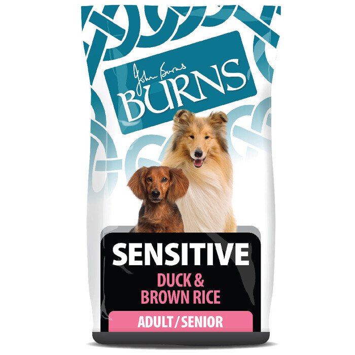 Burns Sensitive Adult Dry Dog Food Duck & Brown Rice