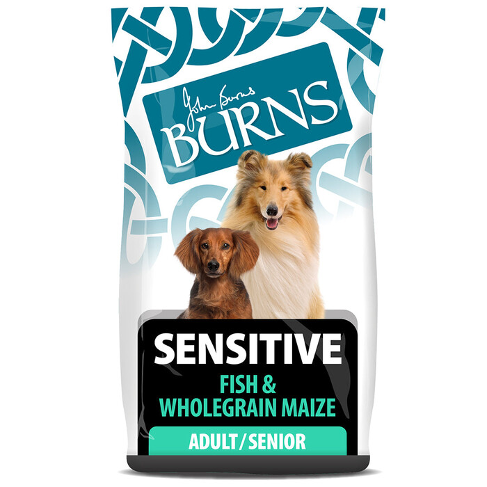 Burns Sensitive Adult Dry Dog Food Fish & Wholegrain Maize