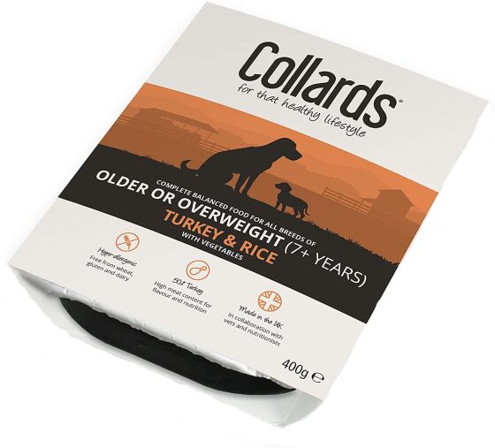 Collards Wet Dog Food Tray Older/Overweight