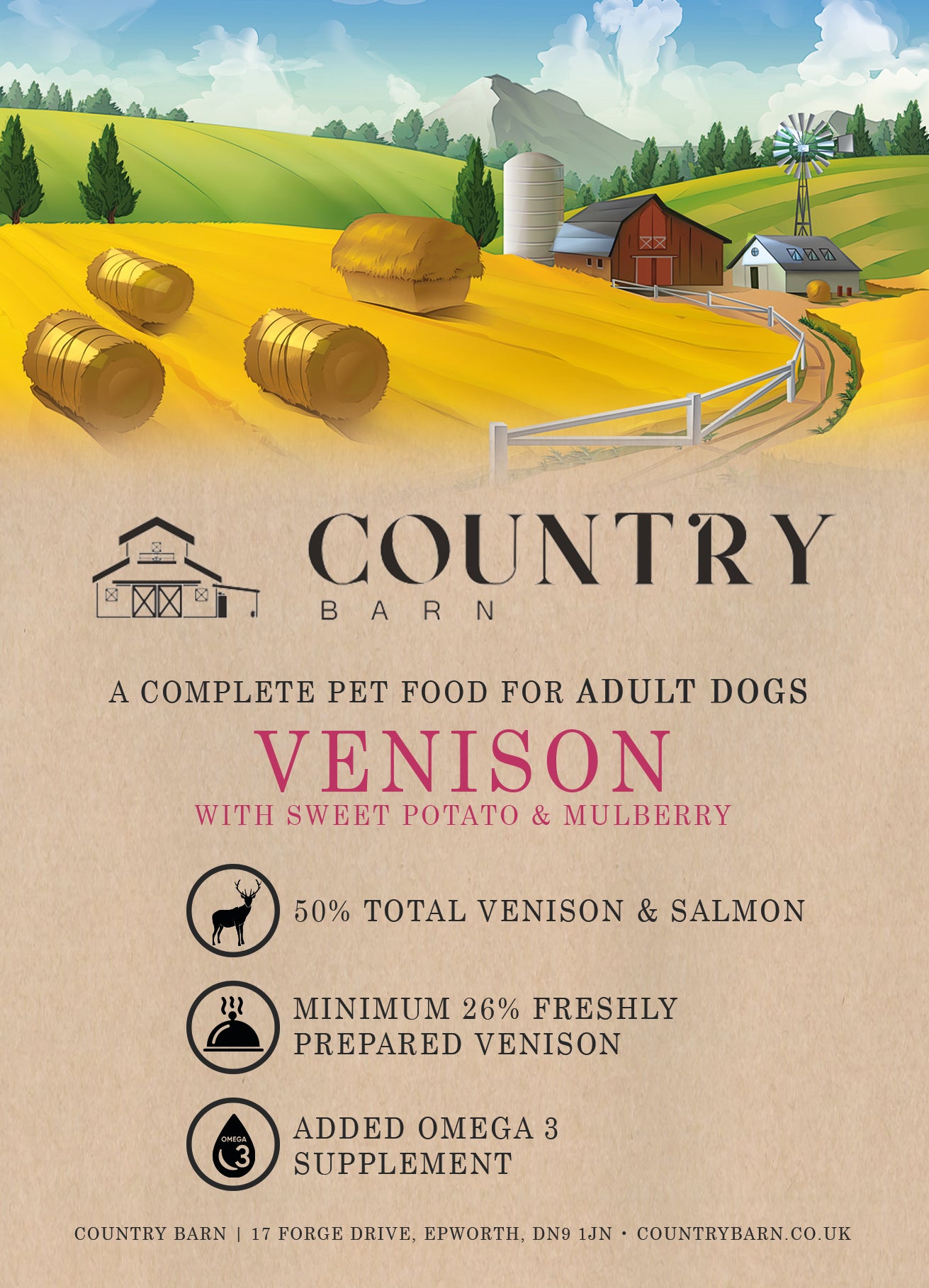 Country Barn Grain Free Venison & Mulberry