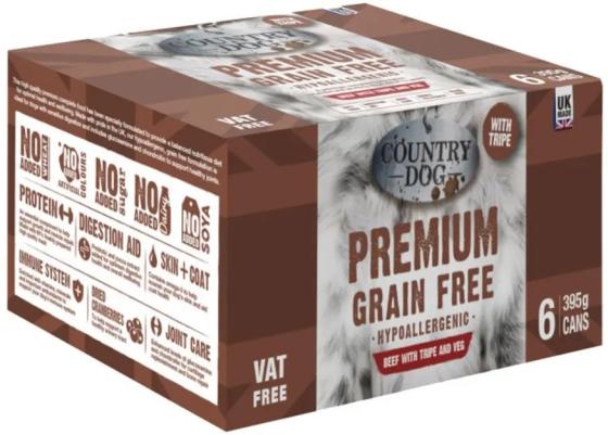 Country Dog Premium Grain Free Tins With Tripe