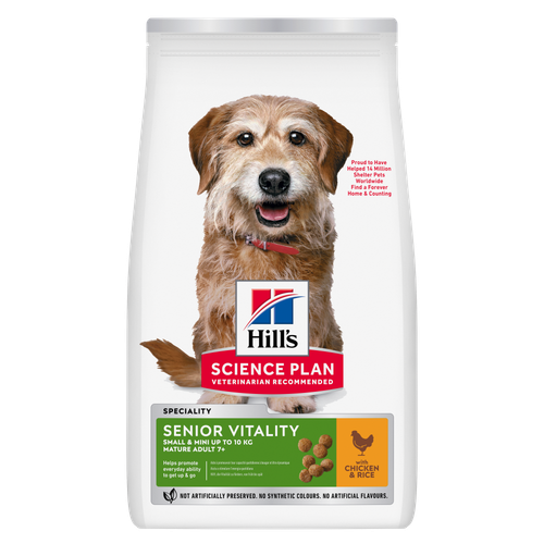 Senior Vitality Small & Mini Mature Adult Dog Food with Chicken & Rice