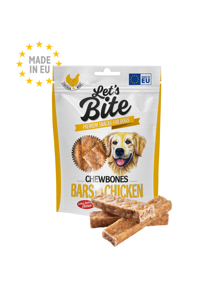 Let’s Bite Chewbones. Bars with Chicken.