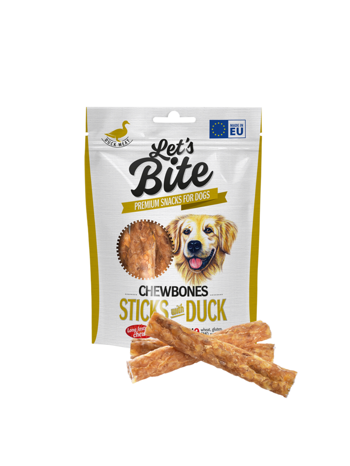 Let’s Bite Chewbones. Sticks with Duck.