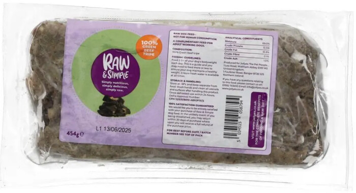 Raw & Simple 100% Tripe Mince