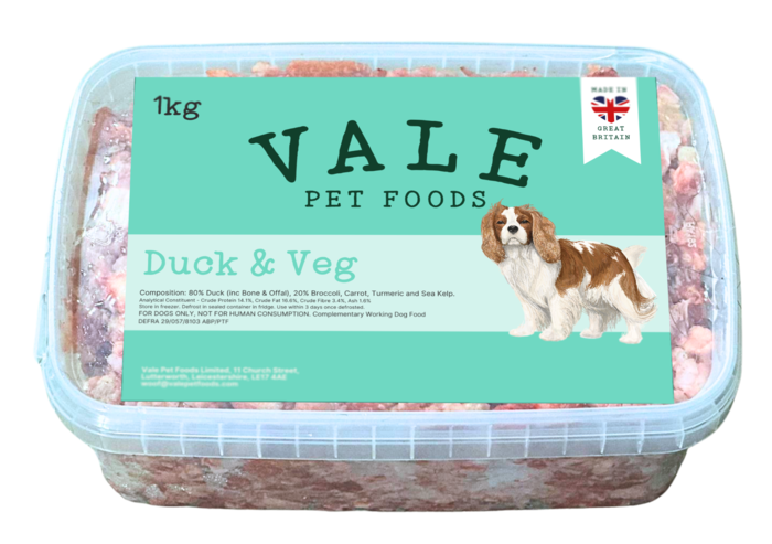 Vale Duck & Veg Raw Dog Food