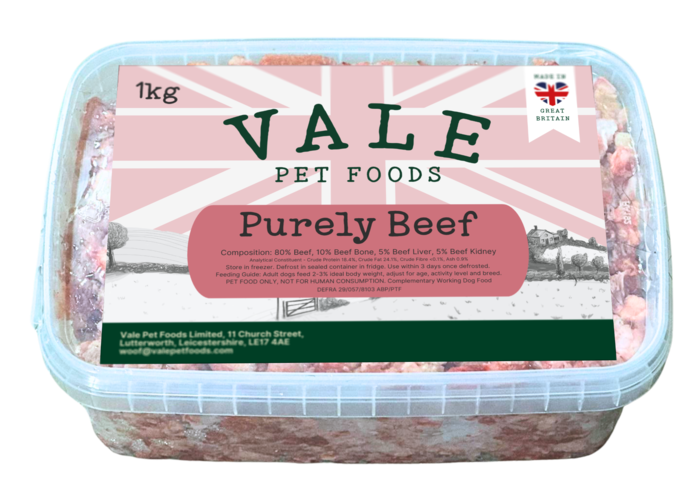 Vale Purely Beef Raw Dog Food