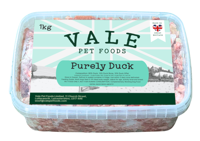 Vale Purely Duck Raw Dog Food