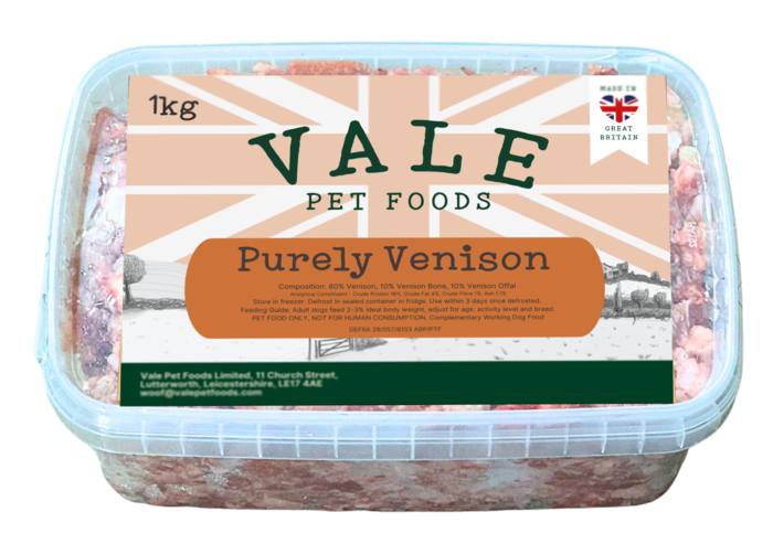 Vale Purely Venison Raw Dog Food