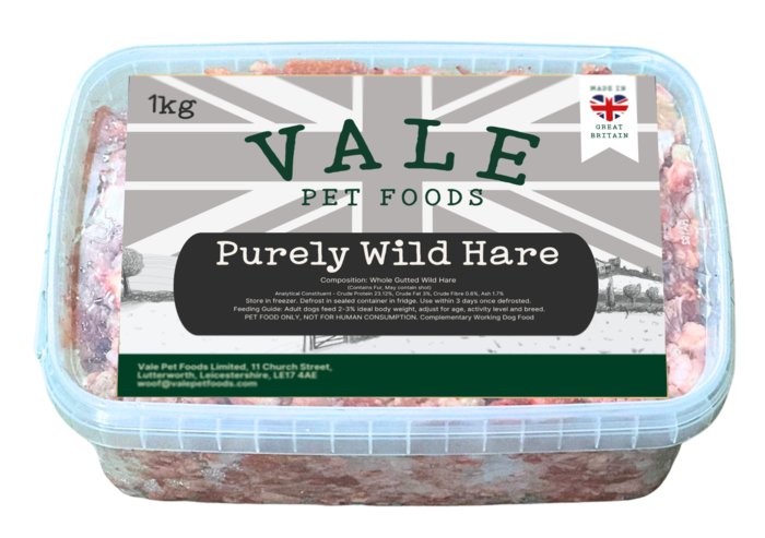 Vale Purely Wild Hare Raw Dog Food