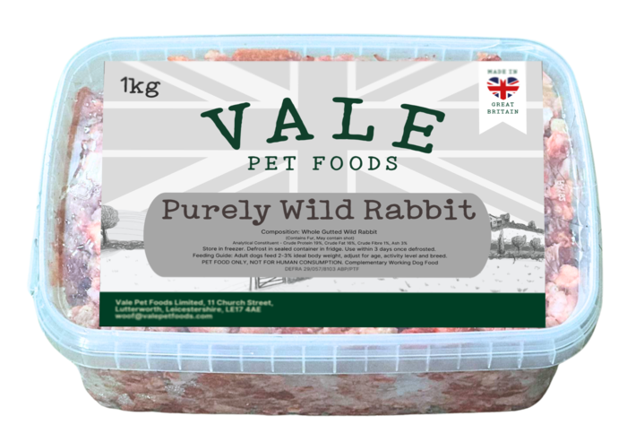 Vale Purely Wild Rabbit Raw Dog Food