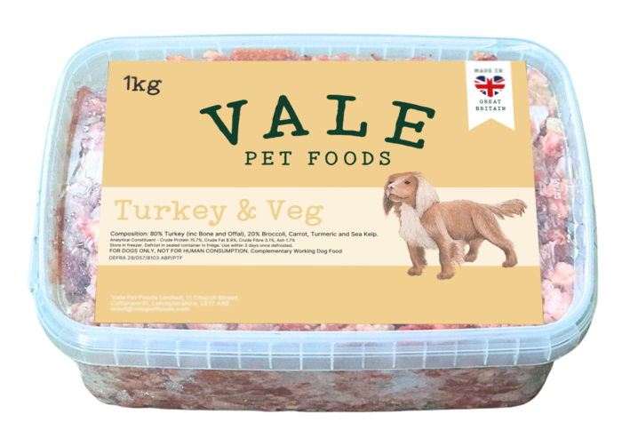 Vale Turkey & Veg Raw Dog Food