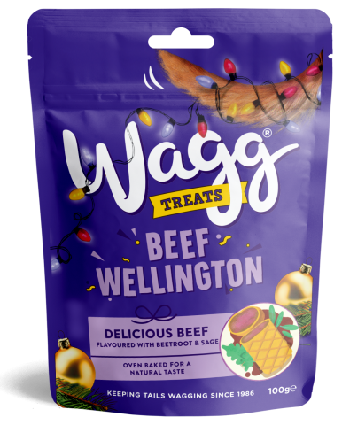 Wagg Beef Wellington Dog Treats with Beetroot & Sage