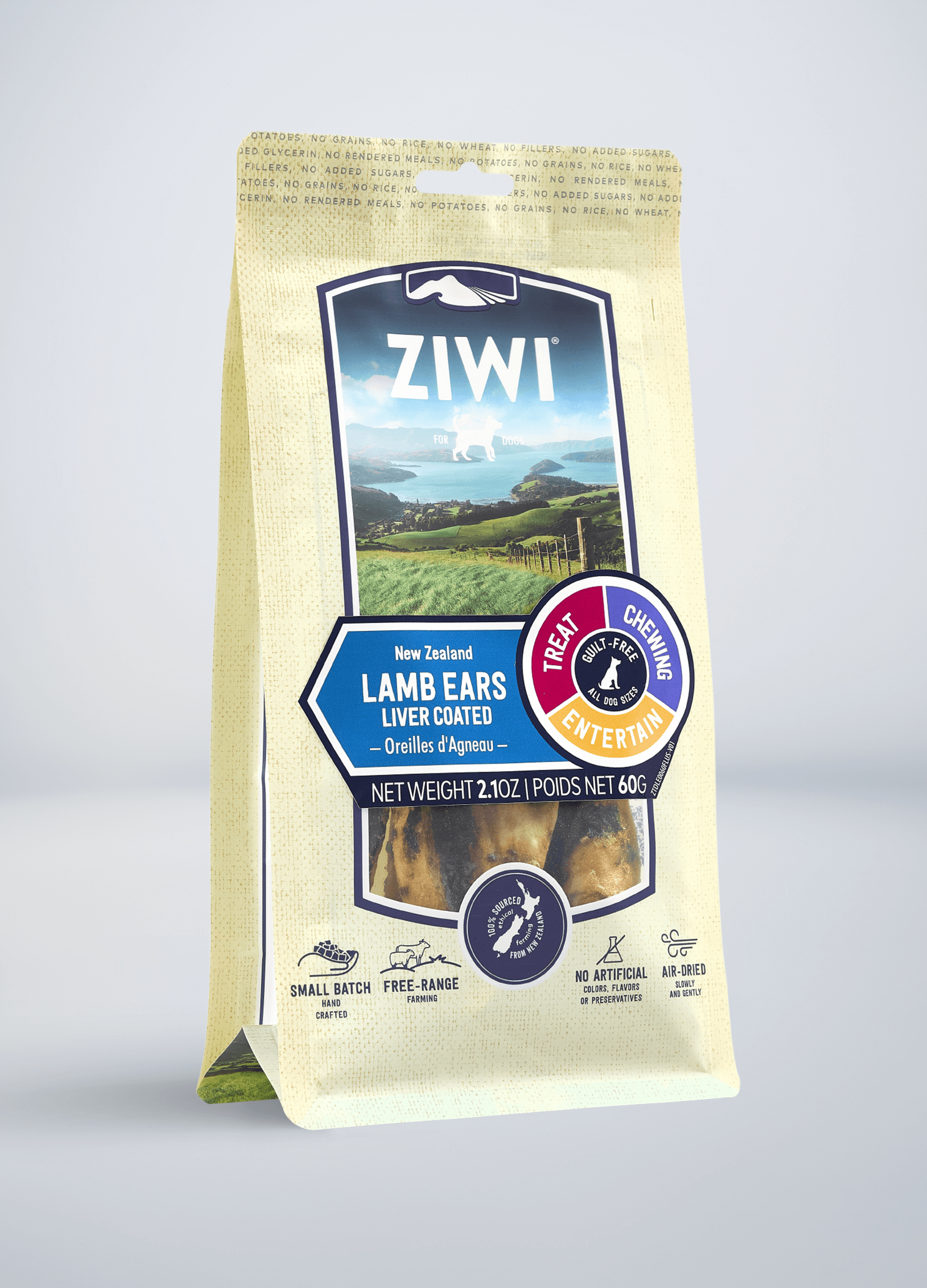 Ziwi Peak Lamb Ears Liver Coated Treats