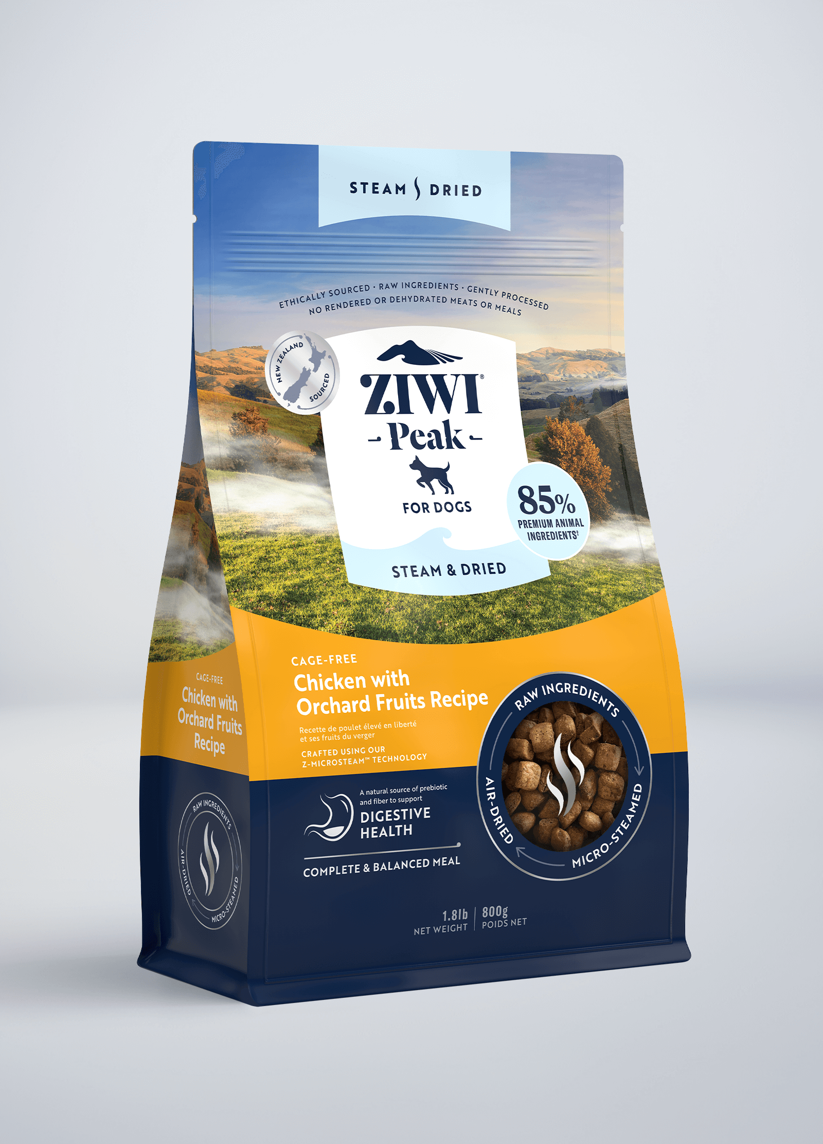 Ziwi Peak Steam & Dried Cage-Free Chicken with Orchard Fruits Recipe
